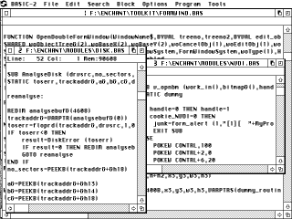 Screen-shot of Enchant source code in HiSoft BASIC