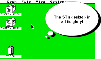 Screen-shot of the standard GEM desktop