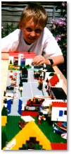 Image of Matthew Bacon building his lego empire aged 9