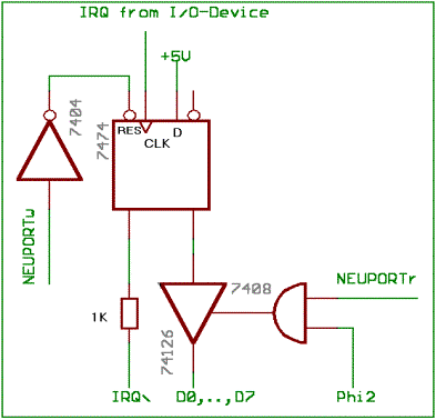 Image of circuit for reading IRQ