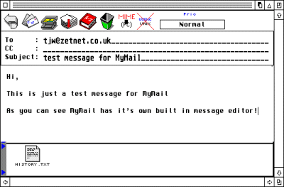 Screen shot of MyMail