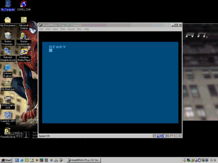 [Screen-shot: Windows running Atari emulator]