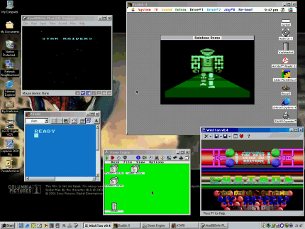 [Screen-shot: Windows running lots of emulators]