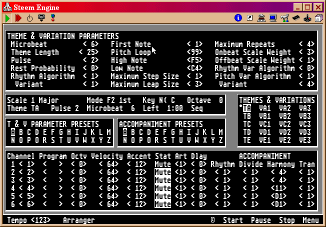 [Screen-shot: Steem running Atari MIDI software]
