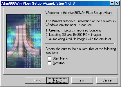 [Screen-shot: Set-up Wizard]
