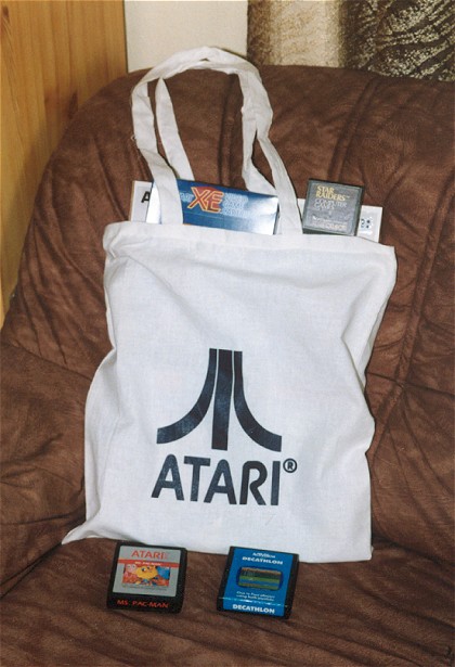 [Photo: Atari bag]
