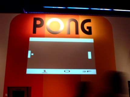 [Photo: Pong on a wall]