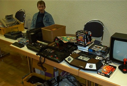 [Photo: Various video game consoles, Atari 400 on the left]