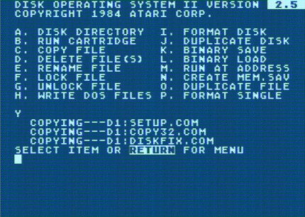 [Screen-shot: Copy disk in action]