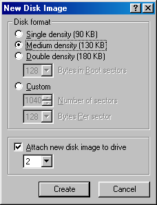 [Screen-shot: New Disk Image dialog]