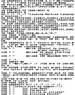 This BASIC listing uses an image to display special characters