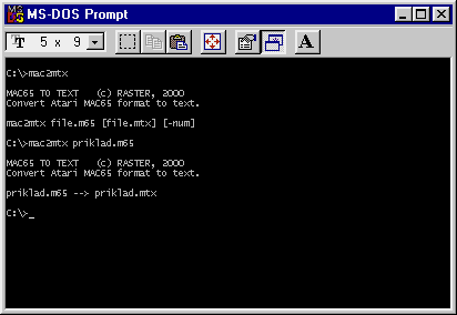MAC65 TO TEXT