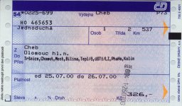 Jzdenka D z Chebu do Olomouce.