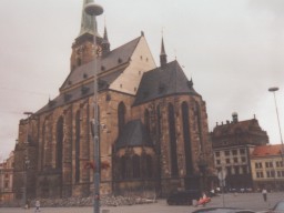 Nmst Republiky v Plzni - katedrla Sv.Bartolomje.