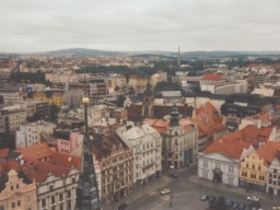 Plze - pohled z ve katedrly Sv.Bartolomje.
