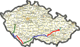 Mapa trasy cykloakce LAST MINUTE 2002 - umava