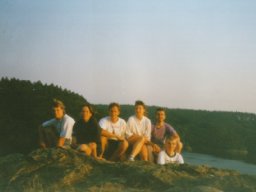Skupinov foteka nad pehradou Daleice
