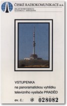 Prad�d - vstupenka na panoramatickou vyhl�dku