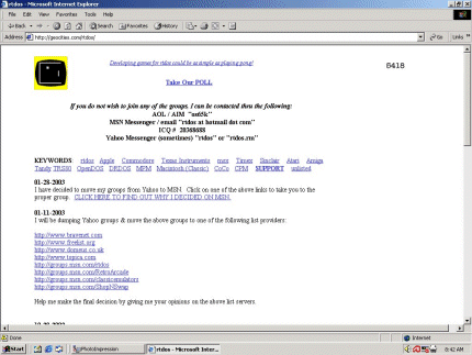 [Screen-shot: RTDOS site]