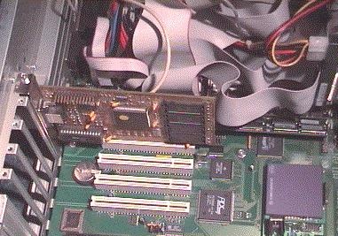 [Photo: 68060 processor and adapter fitted to Mlian motherboard]