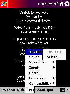 [Screen-shot: Configuration options]