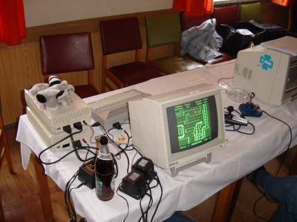 [Photo: The games begin...]