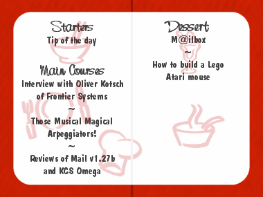 This months menu selection