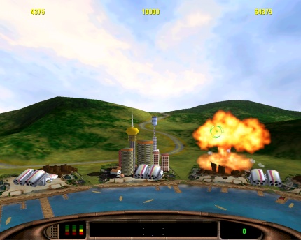 [Screen-shot: Missile Command Ultimate level 1 explosion]