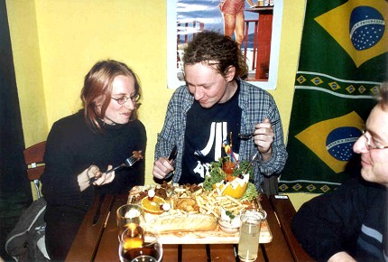 [Photo: Norman Feske eating some delicious looking meal!]