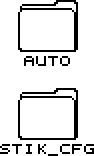 [Screen-shot: Auto and STiK Confirguration folders]
