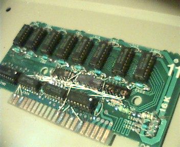 [Photo: 800 memory board with RAM upgrade]