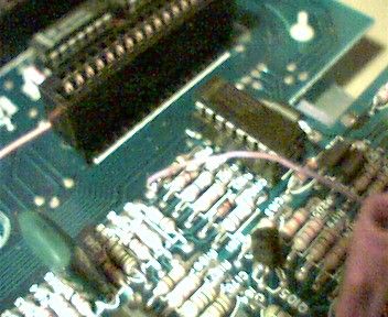 [Photo: 800 hard reset switch wired to board]