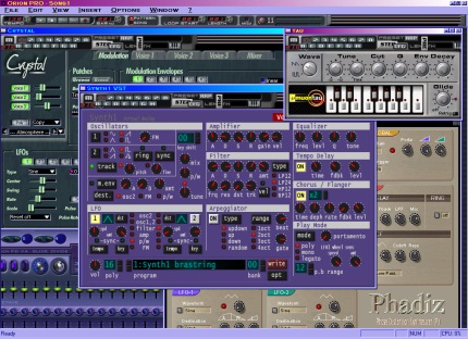 [Screen-shot: Lots of soft-synths]