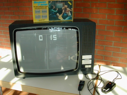 [Photo: Blaupunkt TV action, a Pong game built inside the TV set]