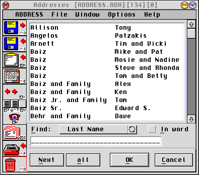 [Screen-shot: Address book]