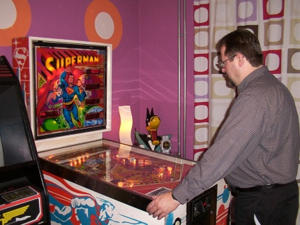 [Photo: Del the pinball wizard!]