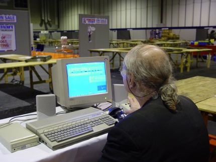 [Photo: Peter West and his Falcon]