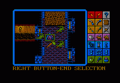 [Screen-shot: Right button=end selection]