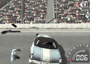 [Screen-shot: End of a stunt in the arena]