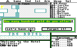 [Screen-shot: Bribing]