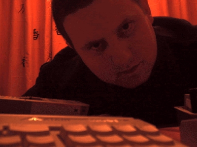 [Photo: James Joell with his Atari]