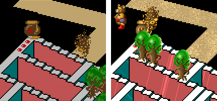 [Screen-shot: Comparison of normal and enhanced graphics]