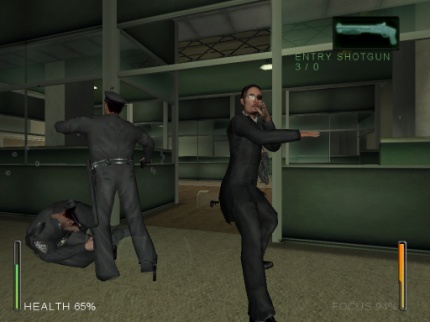 [Screen-shot: Defeating the guards]