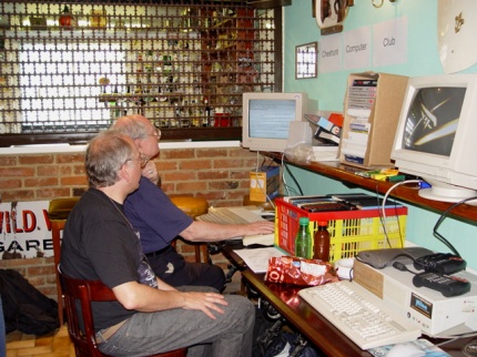 [Photo: Peter West and Mark Branson]