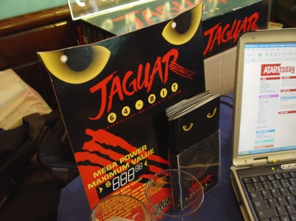 [Photo: Jaguar store brochure holder]