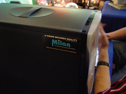 [Photo: Milan sticker]