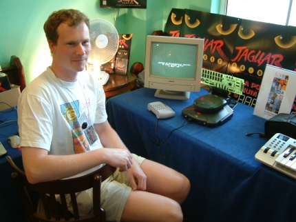 [Photo: Robert Demming in the MyAtari corner]