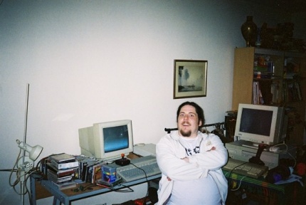 [Photo: Ian in front of his Falcon]