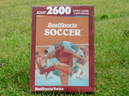 [Photo: RealSports Soccer 2600 game]