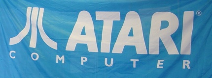 [Photo: Atari banner]